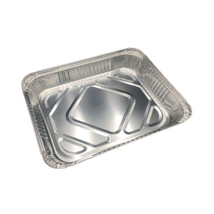 Bandeja rectangular mediana para hornear barbacoa de papel de aluminio de 2500 ml