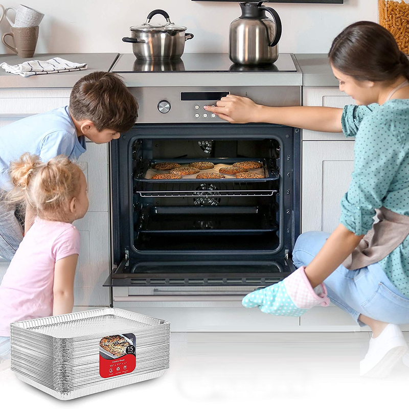 Bandejas de hornear oblongas de papel de aluminio