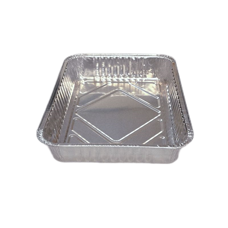 Bandeja rectangular mediana para horno, placa de barbacoa de papel de aluminio