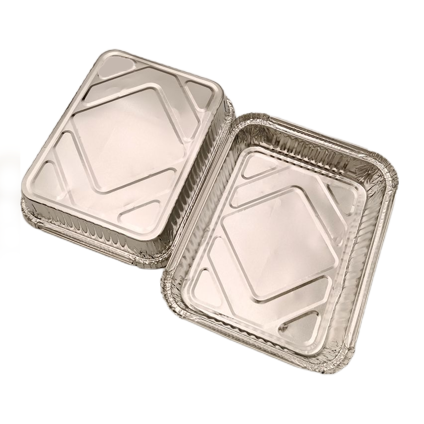 Molde para muffins horneado con papel de aluminio rectangular mediano de 900 ml