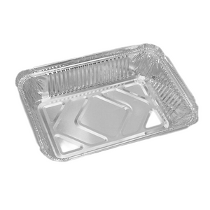 Bandeja para hornear de papel de aluminio cubierta rectangular pequeña de 750 ml