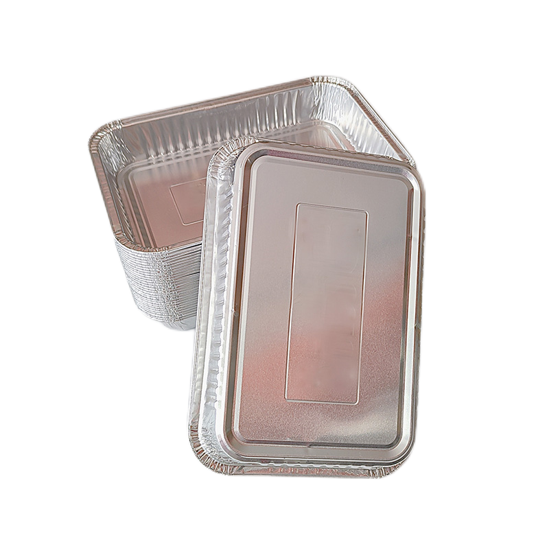 Bandeja para hornear de papel de aluminio rectangular mediana de 800 ml