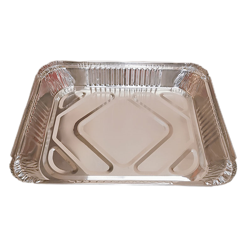 Bandeja rectangular mediana para hornear barbacoa de papel de aluminio de 2500 ml