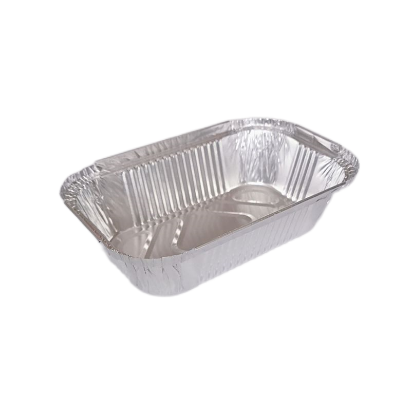 Bandeja de metal de papel de aluminio profundo rectangular desechable de 650 ml