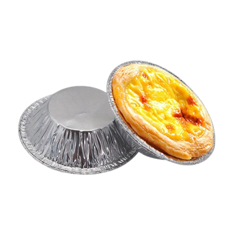 Estuche para tartaletas con soporte para tarta de huevo de aluminio mini de 60 ml