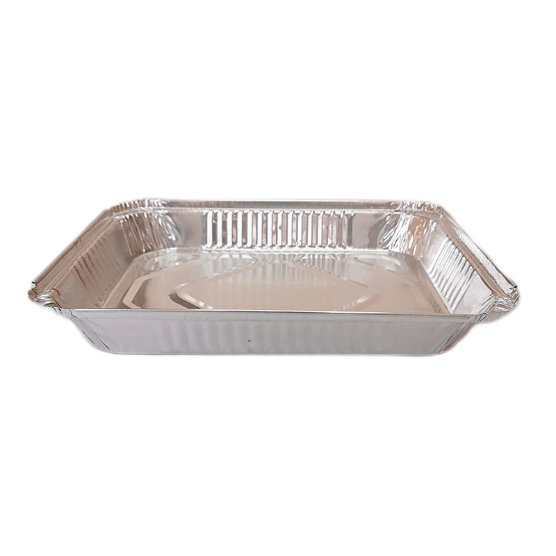 Bandeja rectangular mediana para hornear barbacoa de papel de aluminio de 2500 ml