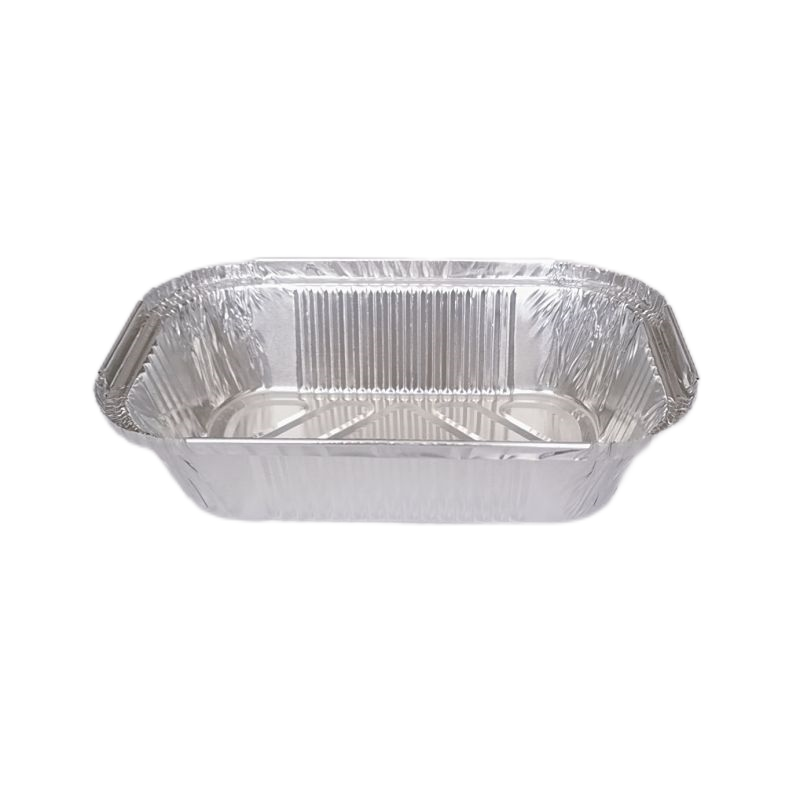 Bandeja de metal de papel de aluminio profundo rectangular desechable de 650 ml