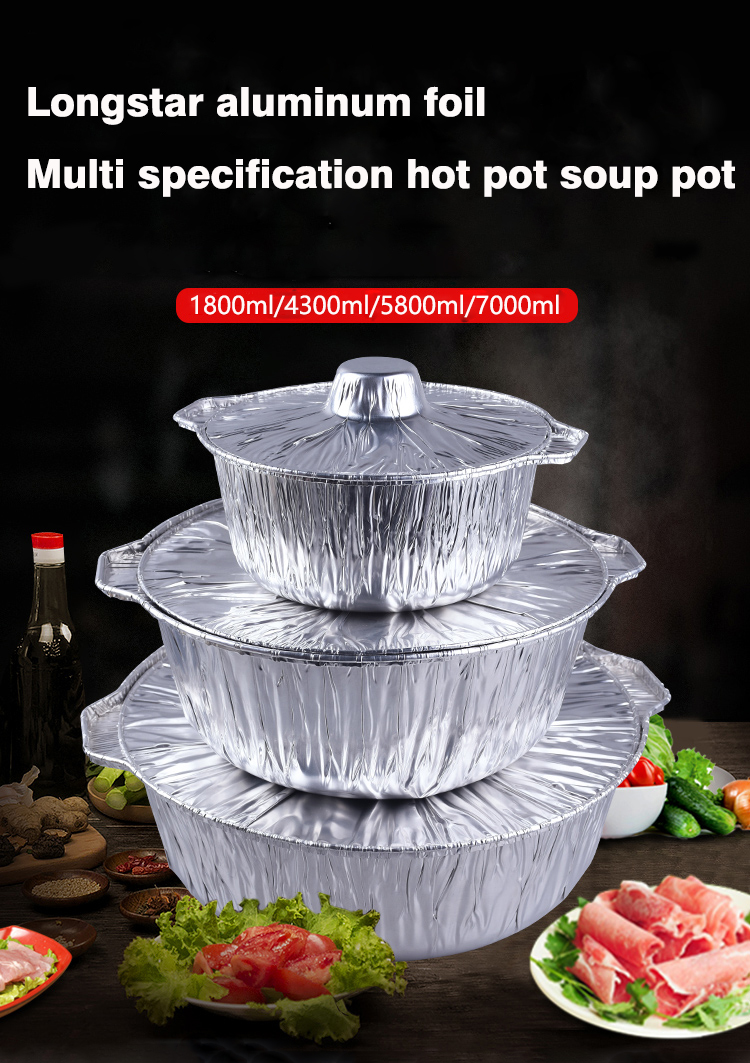 Contenedor de papel de aluminio