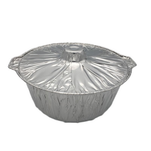 Ollas de papel de aluminio desechables de 11,5 pulgadas con tapas