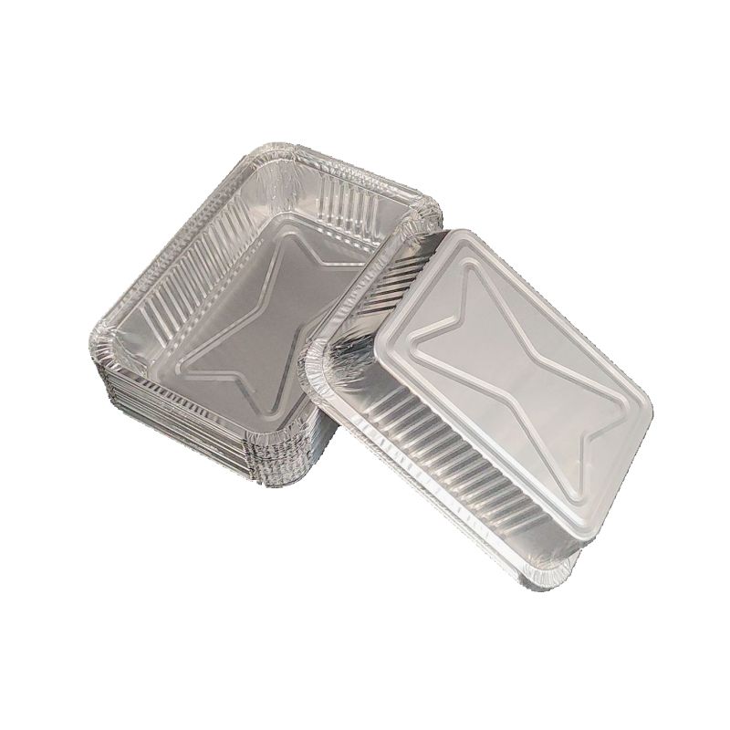1000 ml de aluminio rectangular de aluminio Diskware desechable