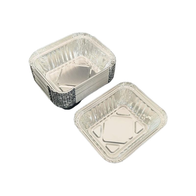 Mini plato de aluminio de aluminio reutilizable