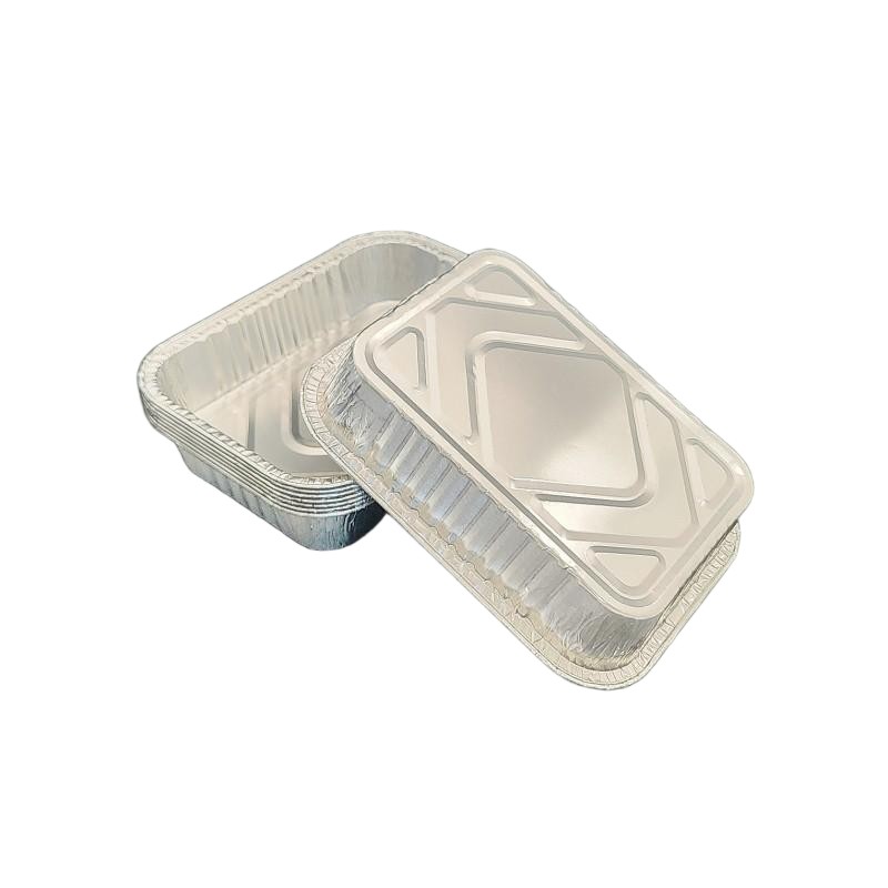 Bandeja de hornear de aluminio de aluminio rectangular de 600 ml