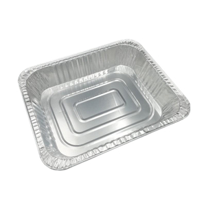 Plato de comida asada de aluminio extra grande de 3200 ml con tapa