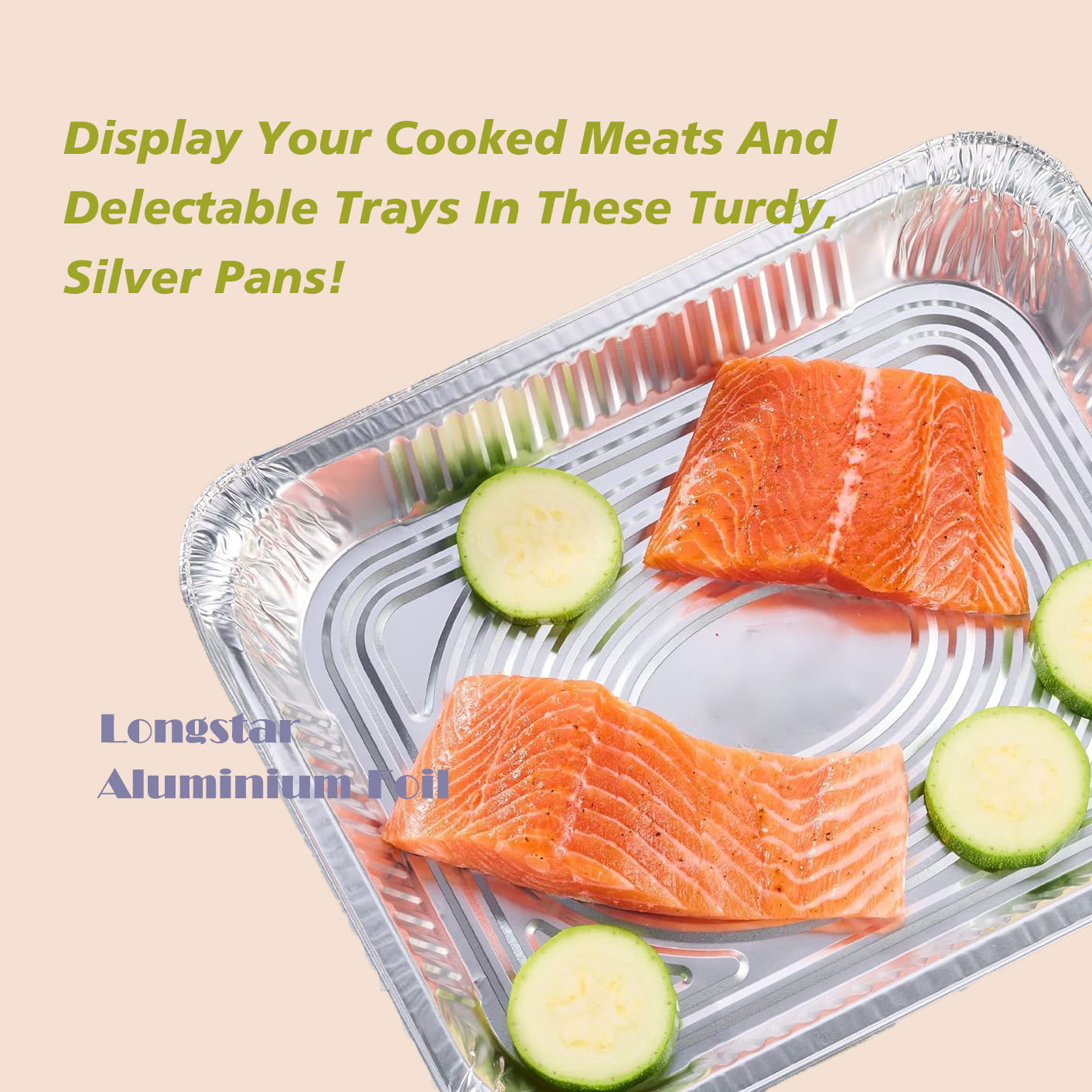 Plato de comida asada de aluminio extra grande de 3200 ml con tapa