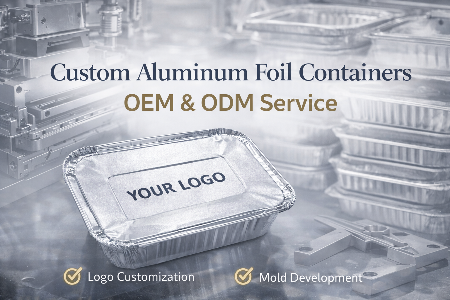 Servicio personalizado de OEM y ODM de contenedores de papel de aluminio
