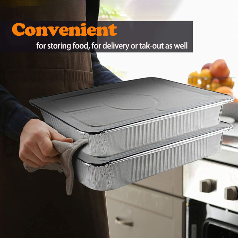 Bandeja de aluminio con tapa