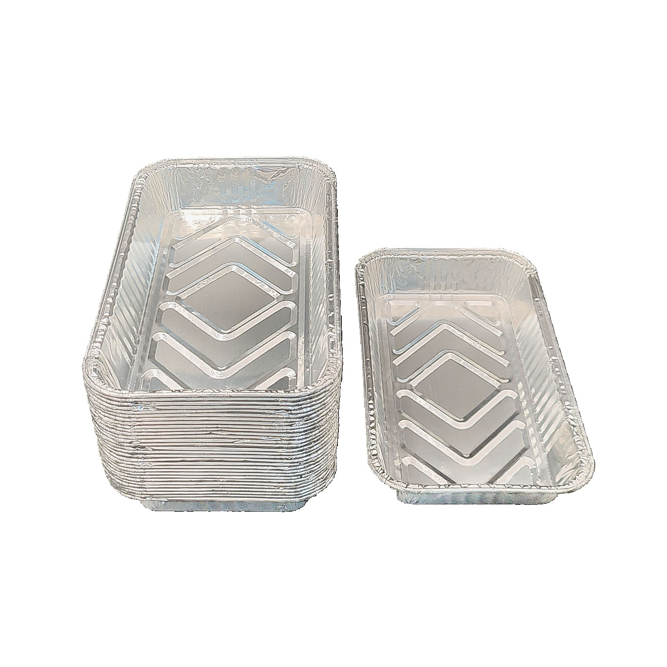 Sartén de aluminio rectangular de 850 ml, bordes poco profundos