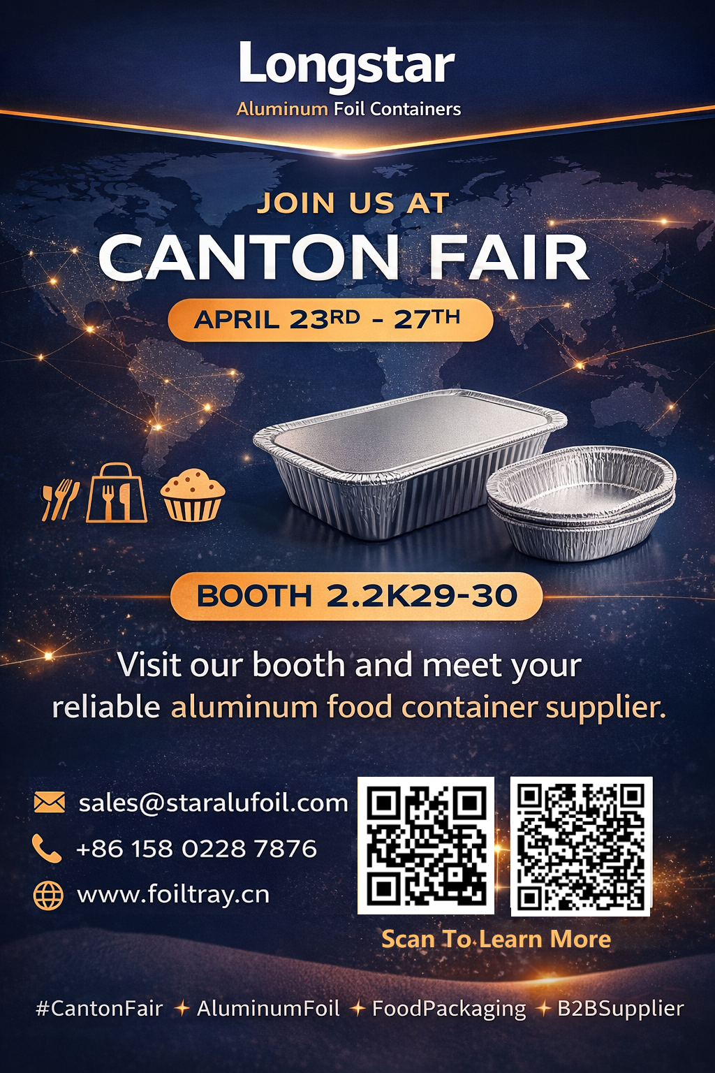 Encuéntrenos en la Feria de Cantón 2026: fabricante de contenedores de papel de aluminio