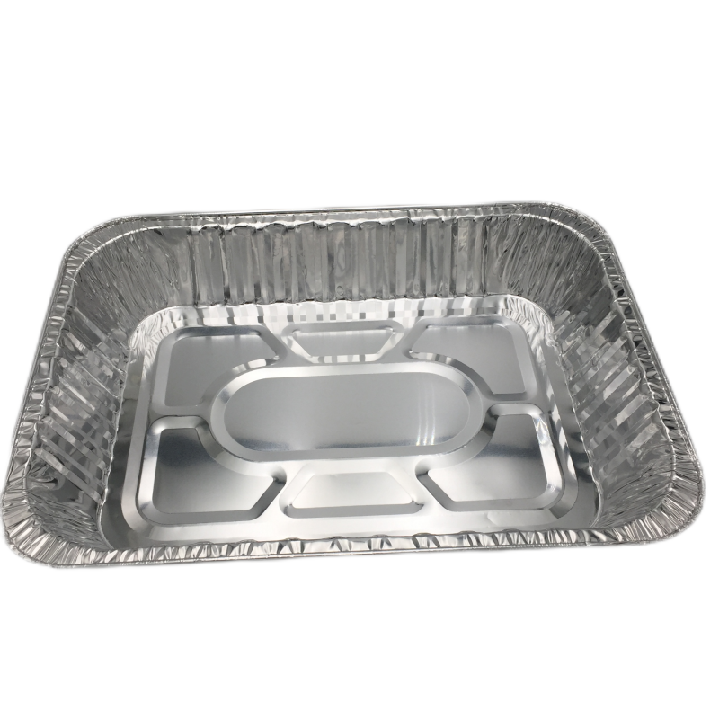 Bandeja para asar de aluminio rectangular extra grande de 6800 ml