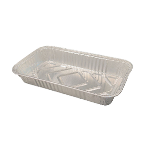 Sartén de aluminio rectangular de 850 ml, bordes poco profundos