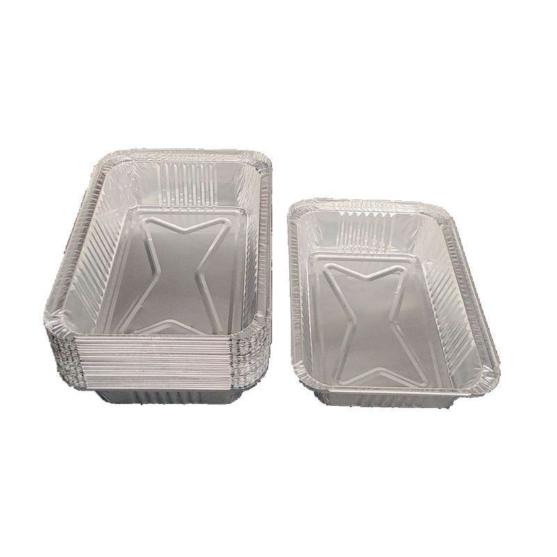 1000 ml de aluminio rectangular de aluminio Diskware desechable