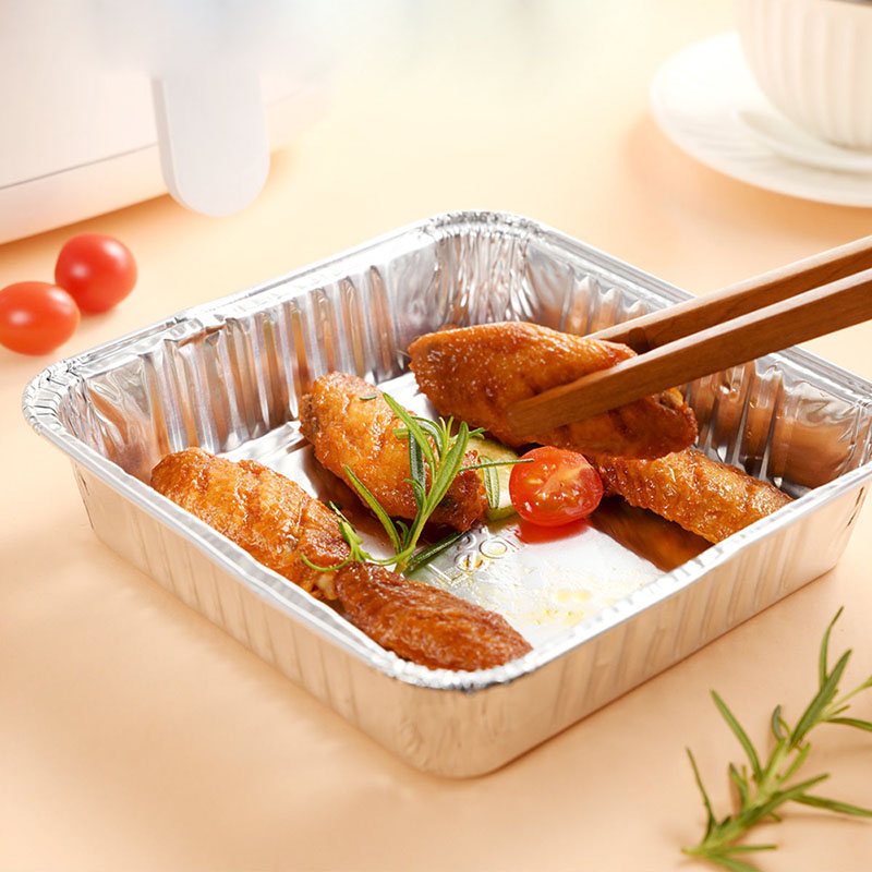 Sartenes de aluminio de aluminio de 8x8 con tapas con tapas