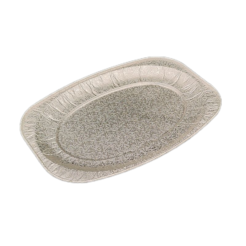 Sartén de pescado de aluminio ovalado desechable