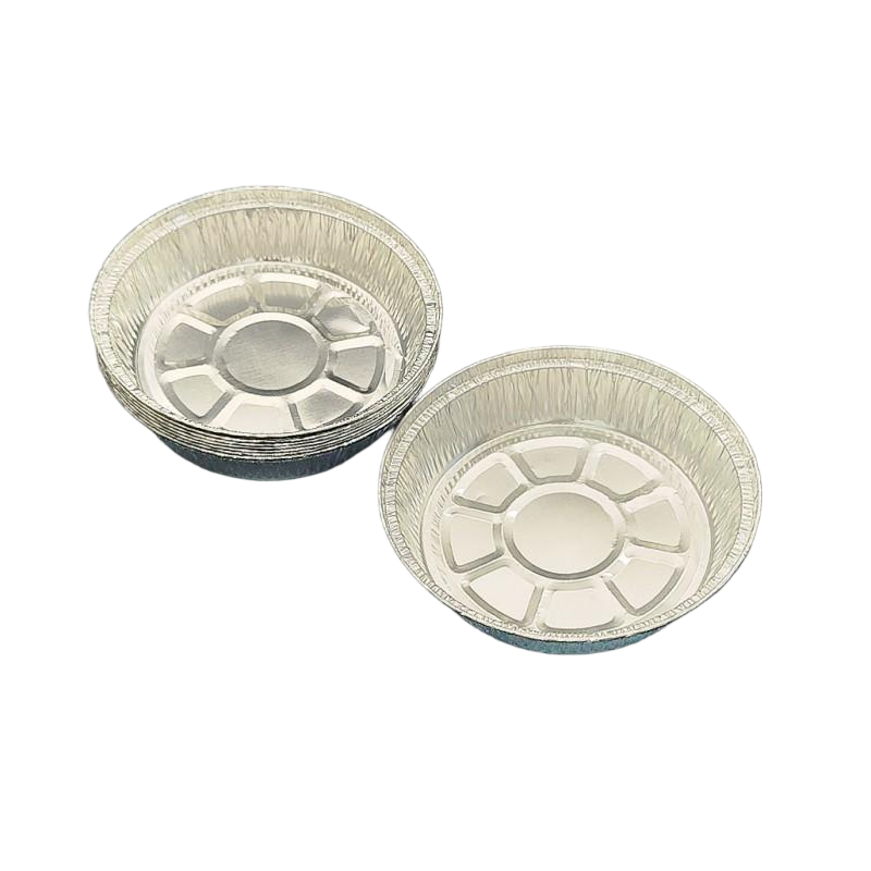 Sartenes de aluminio de aluminio de 7 pulgadas con tapas seguras, desechables