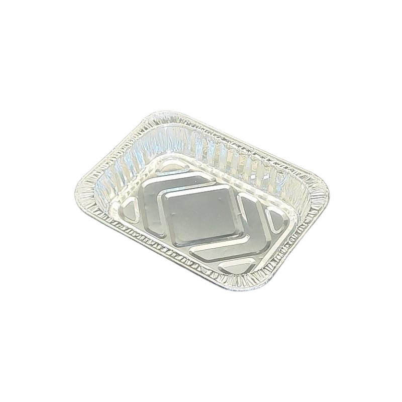 Bandeja de alimentos de aluminio de aluminio pequeño para hornear o llevar