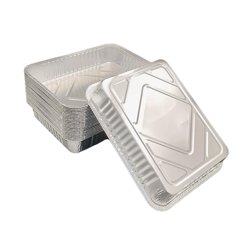 Bandeja de horno de placa de aluminio de aluminio mediano rectangular