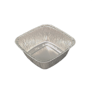 Tazón de pastel de vajilla de aluminio cuadrado de 250 ml