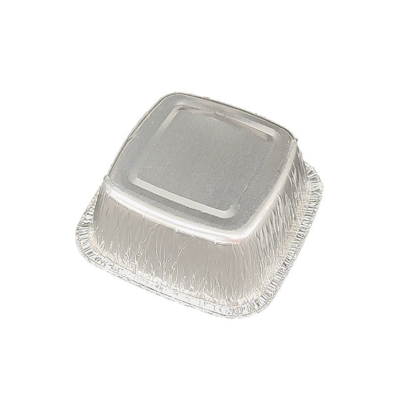 Tazón para pastel cuadrado de aluminio de 250 ml - Vajilla de aluminio