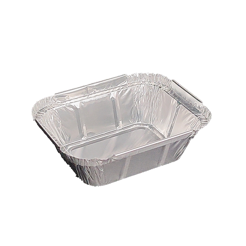 Utensilios de comedor para hornear pequeños de papel de aluminio de 220 ml con tapa