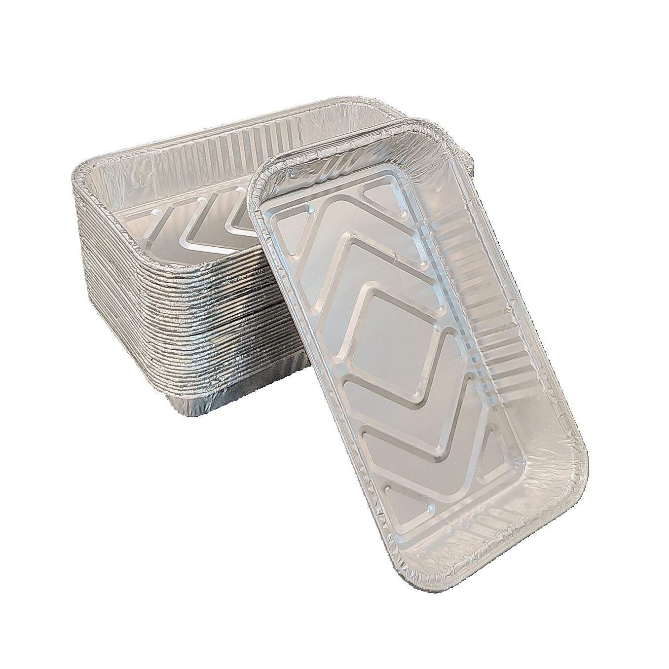 Sartén de aluminio rectangular de 850 ml, bordes poco profundos