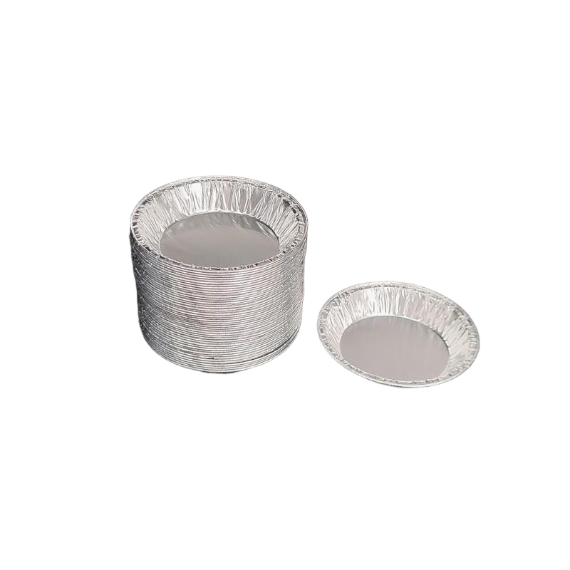 Bandeja de muffin de aluminio de aluminio desechable de 4 pulgadas pequeñas