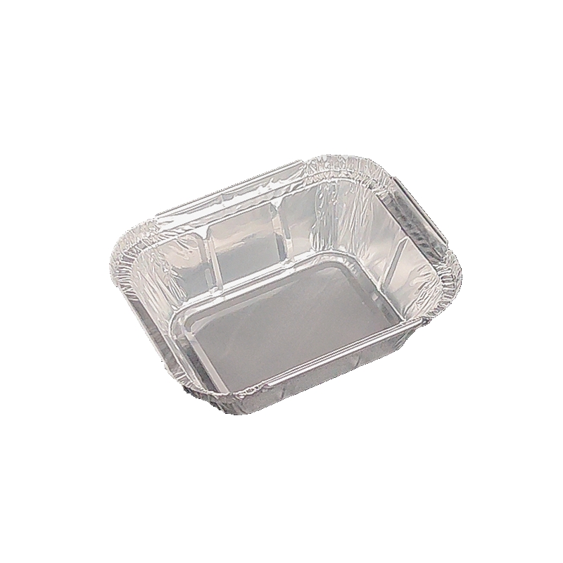 Utensilios de comedor para hornear pequeños de papel de aluminio de 220 ml con tapa