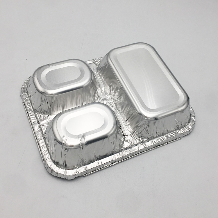 Caja de comida desechable de papel de aluminio