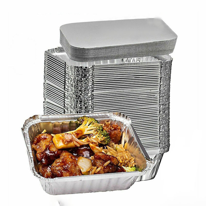 Sartenes para hornear de aluminio de 650 ml con tapas de cartón