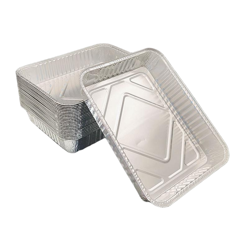 Bandeja de horno de placa de aluminio de aluminio mediano rectangular