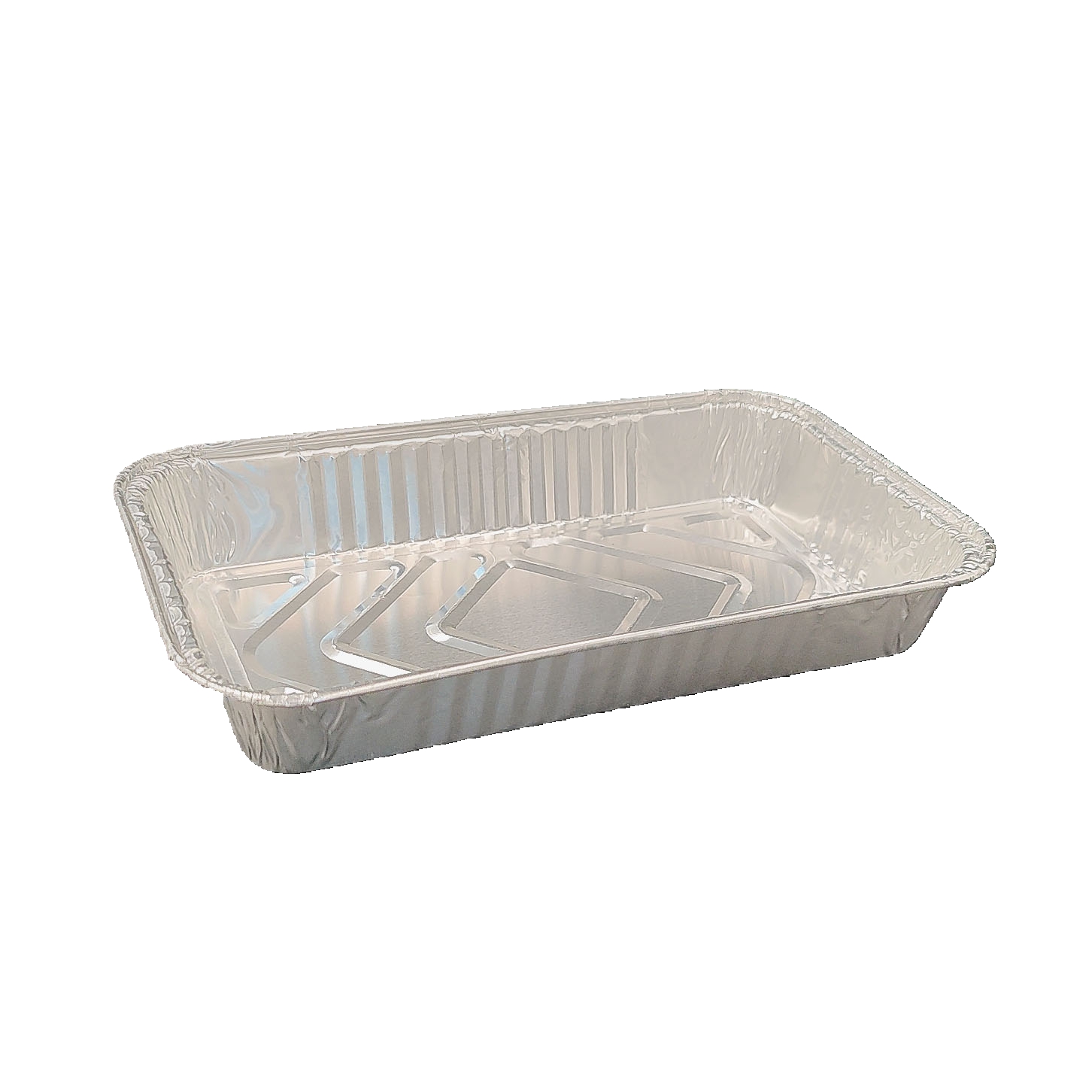 Sartén de aluminio rectangular de 850 ml, bordes poco profundos