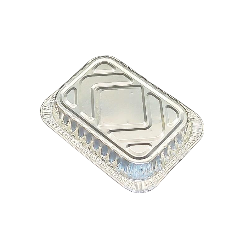 Bandeja de alimentos de aluminio de aluminio pequeño para hornear o llevar