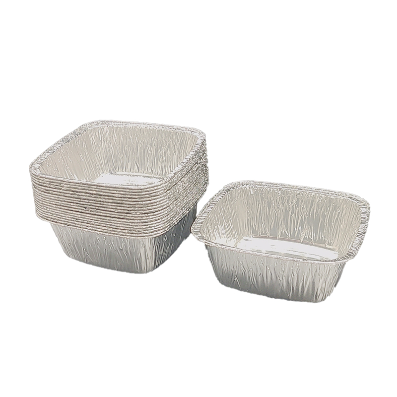 Tazón para pastel cuadrado de aluminio de 250 ml - Vajilla de aluminio