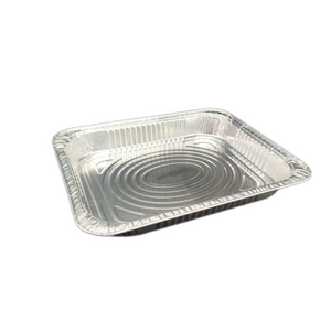 Plato grande para barbacoa de pavo con papel de aluminio de 2450 ml