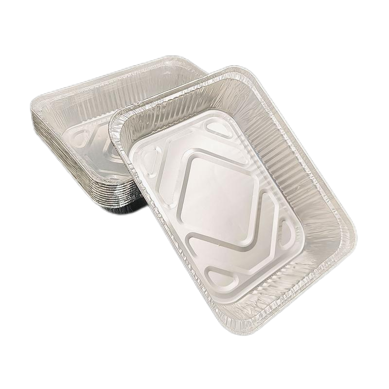 Bandeja rectangular para servicio de catering, bandeja para hornear de papel de aluminio, 3200ml