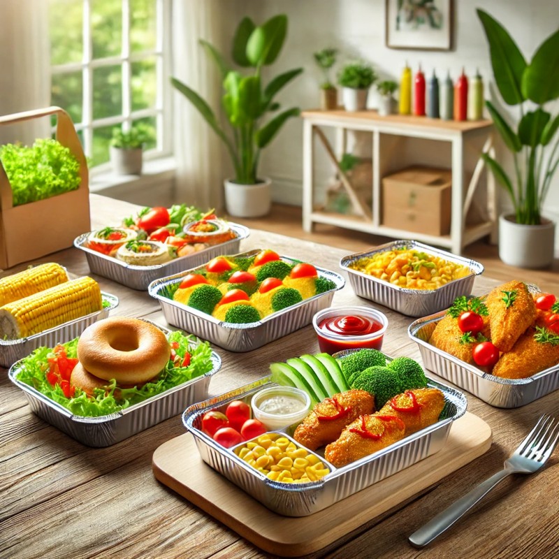 contenedores de alimentos de aluminio