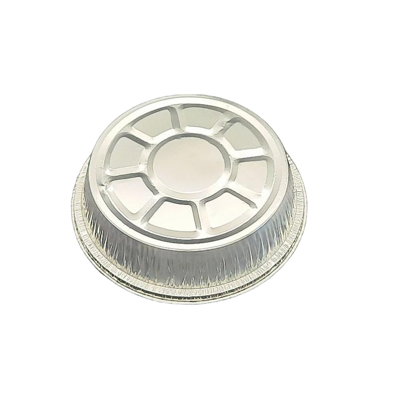 Sartenes de aluminio de aluminio de 7 pulgadas con tapas seguras, desechables