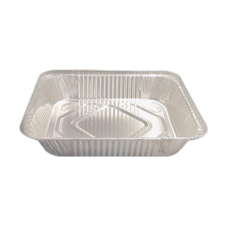 Bandeja rectangular para servicio de catering, bandeja para hornear de papel de aluminio, 3200ml