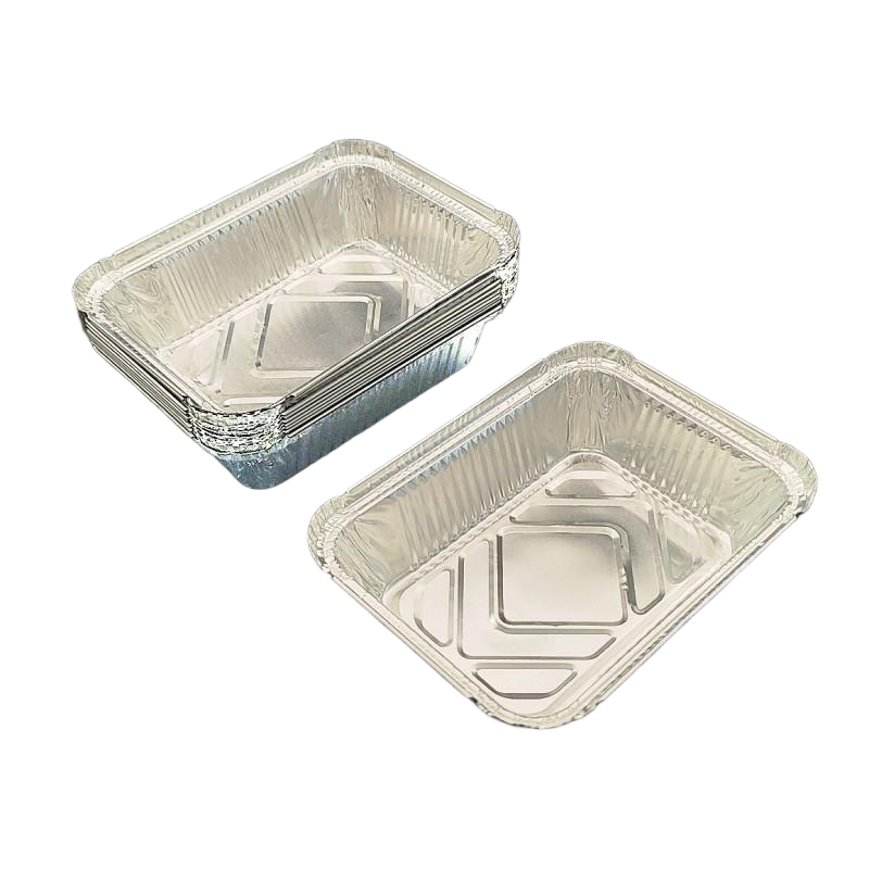 Sartenes para hornear de aluminio de 650 ml con tapas de cartón