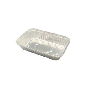Contenedores de comida para llevar de aluminio con tapas seguras