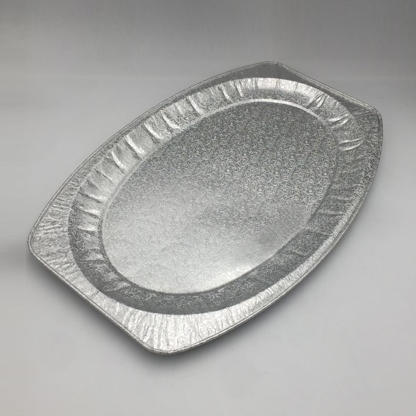 Platos de pastel alargados de aluminio